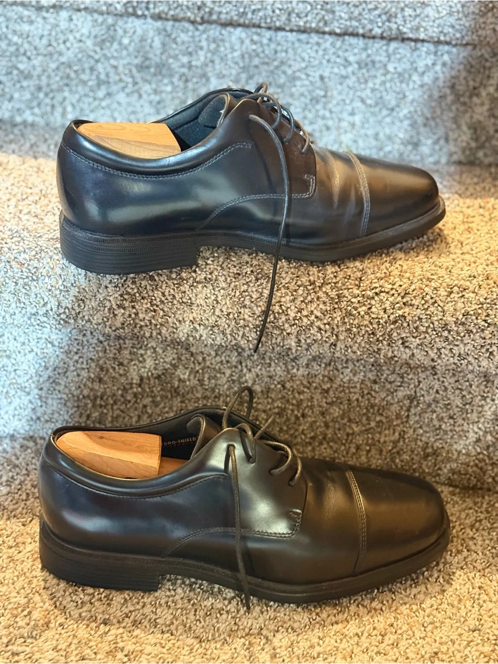 Rockport Men’s Black Leather Waterproof Oxford Dress Shoes Size 8.5 – Worn Once